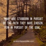 Many Are Stubborn In Pursuit Of The Path They Have Chosen