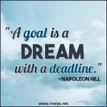 A Goal Is A Dream With A Deadline