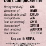 Don’t Complicate Life