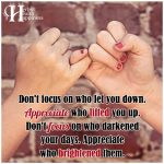 Don’t Focus On Who Let You Down