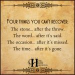 Four Things You Can’t Recover