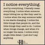 I Notice Everything