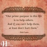 Our Prime Purpose In This Life Is To Help Others