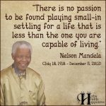 There Is No Passion To Be Found Playing Small
