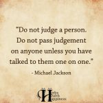 Do Not Judge A Person