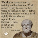 Excellence Is An Art Won By Training And Habituation