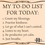 My To Do List For Today