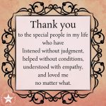 Thank You To the Special People In My Life
