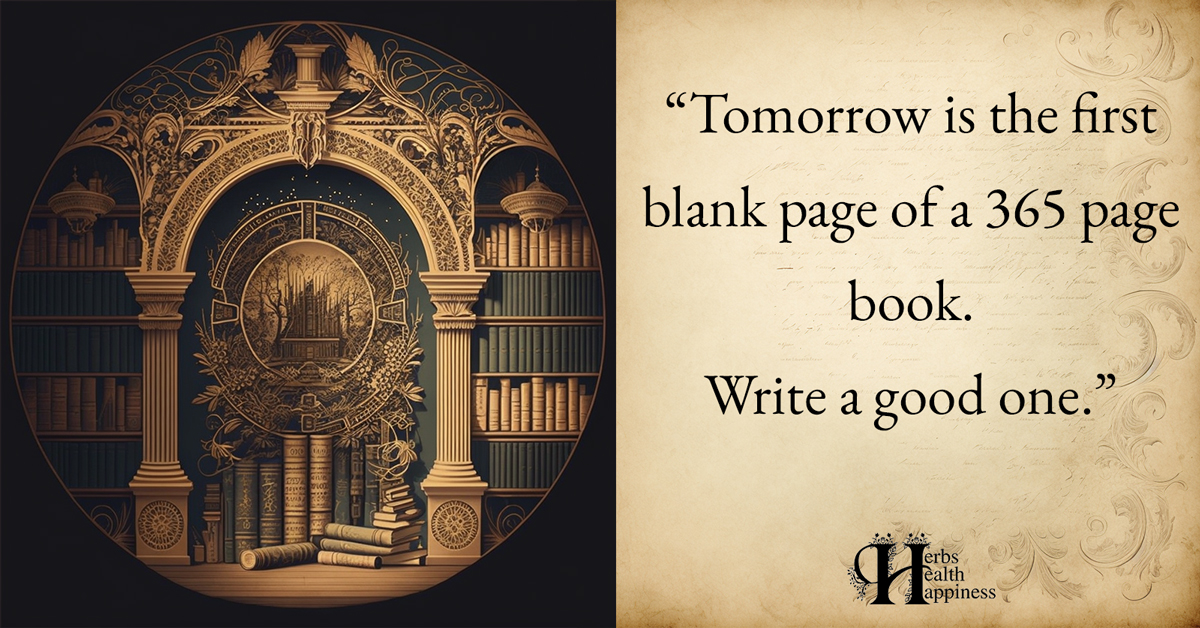 Tomorrow Is The First Blank Page Of A 365 Page Book